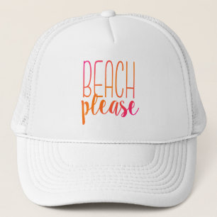 Strand bitte rosa und orange Ombre Truckerkappe
