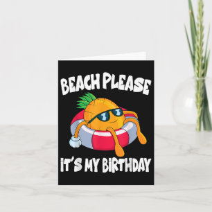 Strand bitte seinen Geburtstag lustige Ananas Obst Karte