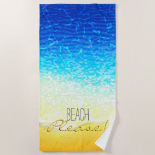 Strand Bitte Sparkling Meer Wasser und Sand Strandtuch