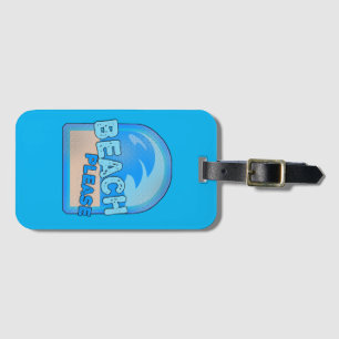 Strand Bitte Spaß Sommersurf Reisen Gepäckanhänger