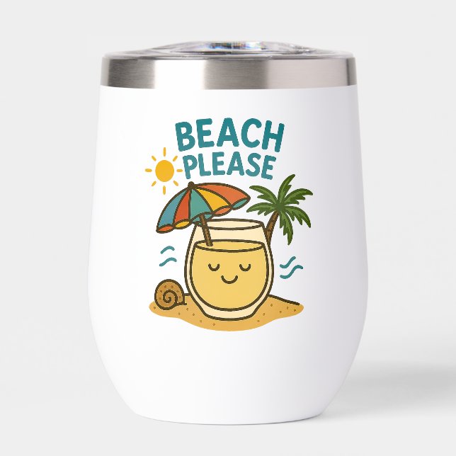 Strand Bitte stainless Steel Wine Tumbler (Vorderseite)