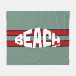 Strand bitte trostlos blau und rot fleecedecke