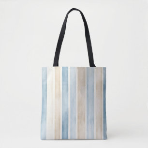 Strand Blau Creme Streifen Tasche