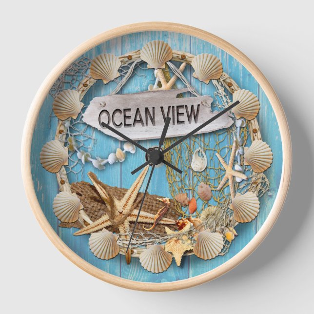 Strand - Blick aufs Meer Wanduhr (Vorderseite)