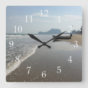 Strand-Boots-Uhr Quadratische Wanduhr