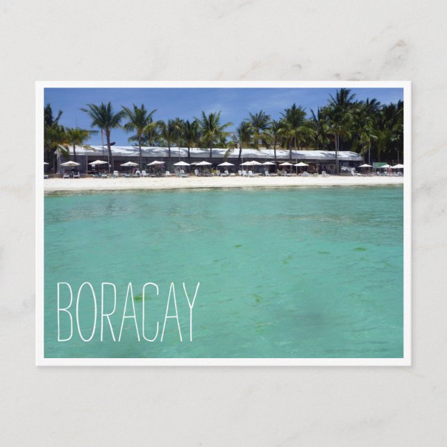 Strand-Boracay-Gewässer Postkarte (Vorderseite)