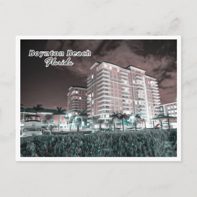 STRAND BOYNTON - PALMSTRAND FLORIDA POSTKARTE (Vorderseite)