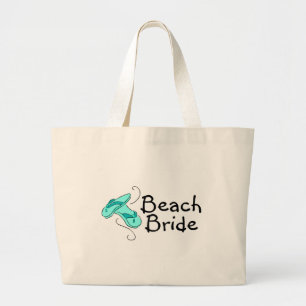 Strand-Braut (Strand-Hochzeit) Jumbo Stoffbeutel