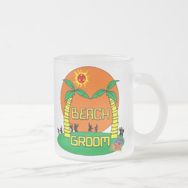 Strand-Bräutigam-Tasse Mattglastasse (Rechts)