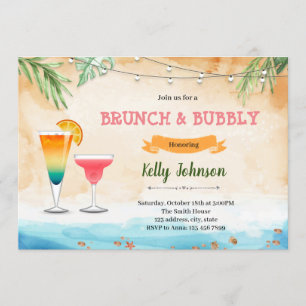 Strand-Brunch-Sekt-Einladung Einladung