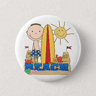 STRAND brünette Jungen-T-Shirts und Geschenke Button