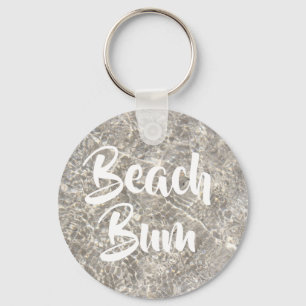 Strand-Bum Wasser auf Strand Sand niedlich Schlüsselanhänger