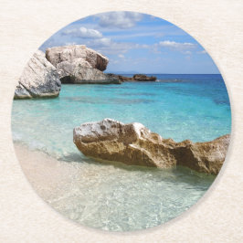 Strand Calas Mariolu, Sardinien-Untersetzer Rechteckiger Pappuntersetzer