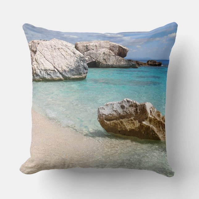 Strand Calas Mariolu, Sardinien-Wurfskissen Kissen (Vorderseite)