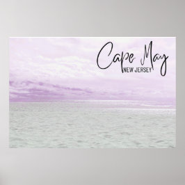 *~* Strand Cape May Sand Sky Waves Beach Poster