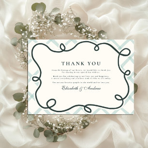 Strand Chic Hochzeit Dankeskarte