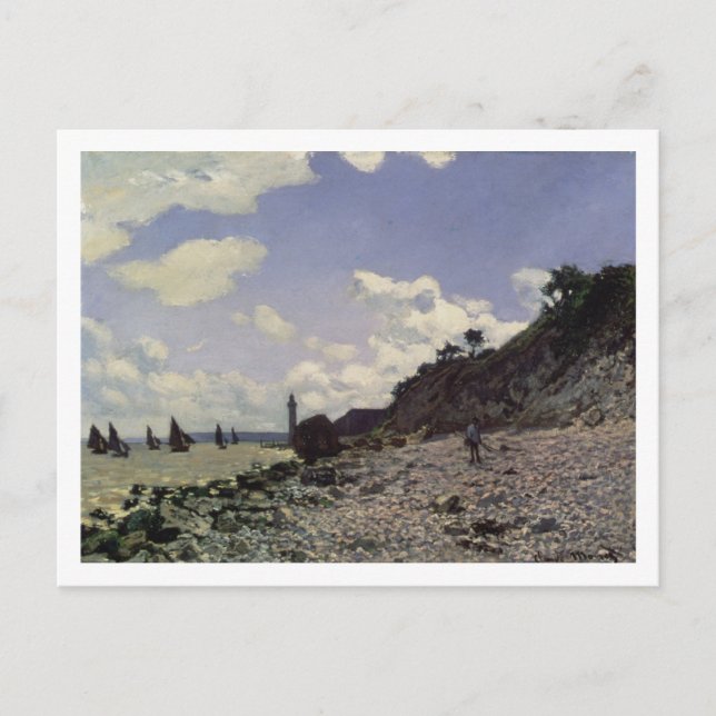 Strand Claude Monets | bei Honfleur, 1864 Postkarte (Vorderseite)