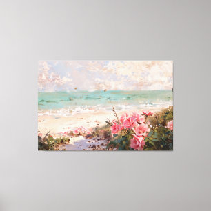 *~* Strand-Cluster-Rosen TV2 Stretch Canvas Print Leinwanddruck
