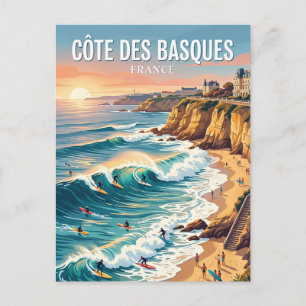 Strand Côte des Basques Frankreich Postkarte