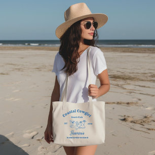 Strand-Cowgirl Blue Ocean Junggesellinnenabschied Tragetasche