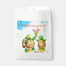 Strand Danke, Niedliche Schildkrötenpaare Hochzeit