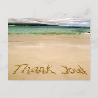 Strand "Danke" Notiz Postkarte - Senden Sie auf Ih