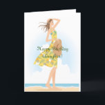 STRAND DRESS DAUGHTER BIRTHDAY CARD DANKESKARTE<br><div class="desc">Eine schöne Geburtstagskarte für Ihre Tochter innen und außen.</div>
