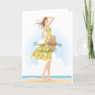 STRAND DRESS DAUGHTER BIRTHDAY CARD DANKESKARTE