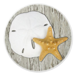 Strand Driftwood Starfish Sand Dollar Keramikknauf
