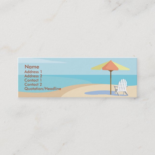 Strand - dünn mini visitenkarte (Vorderseite)