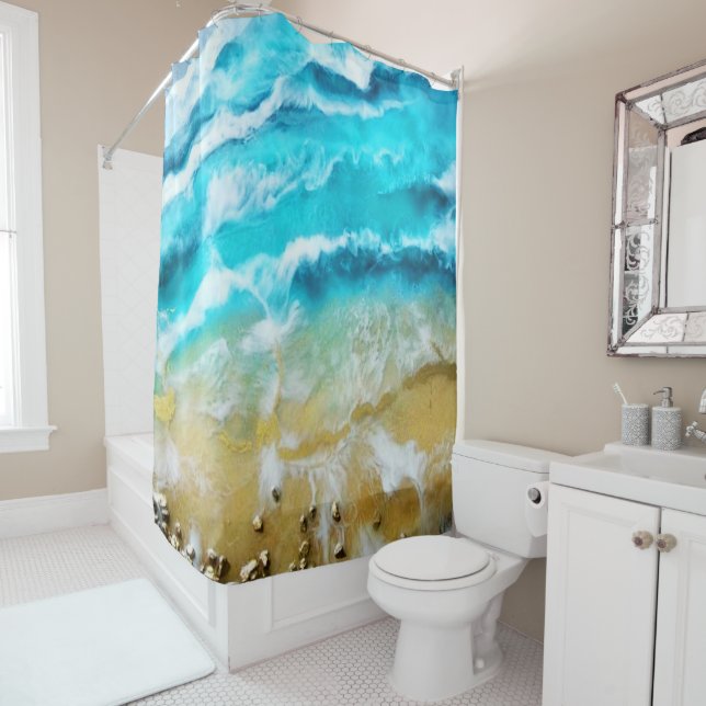 Strand Duschvorhang (Beispiel)