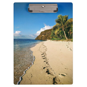 Strand einer Insel in Fidschi Klemmbrett