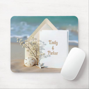 Strand Einladung mit Seestern Mousepad