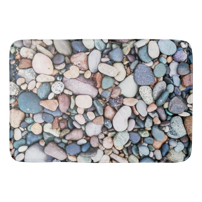 Strand-Felsen-und Kiesel-Bad-Matte Badematte (Vorderseite)