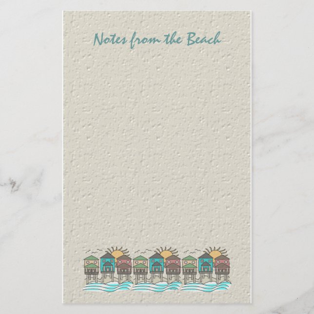 Strand-Ferien-Briefpapier Briefpapier (Vorderseite)
