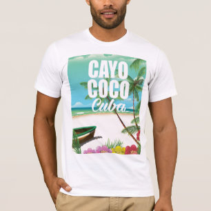 Strand-Ferienplakat Cayo Cocos kubanisches T-Shirt