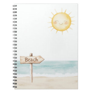 Strand Finden Sie Ihr Glück Sonne Notizblock