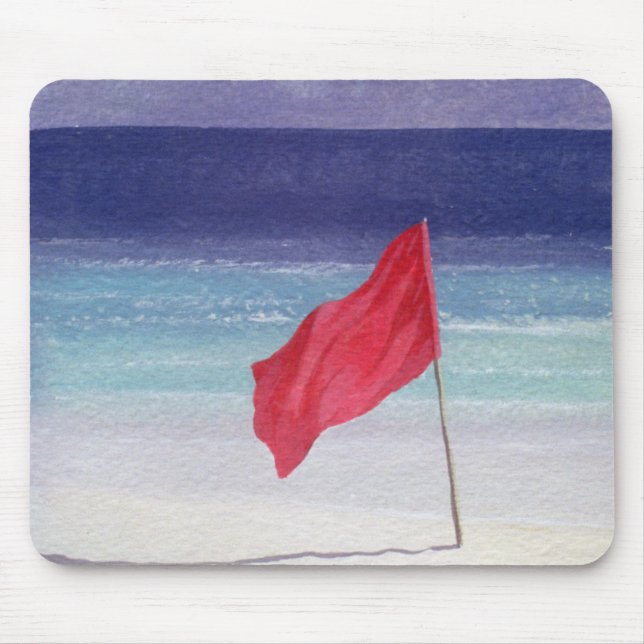 Strand-Flagge - Sturm, der 1985 warnt Mousepad (Vorne)