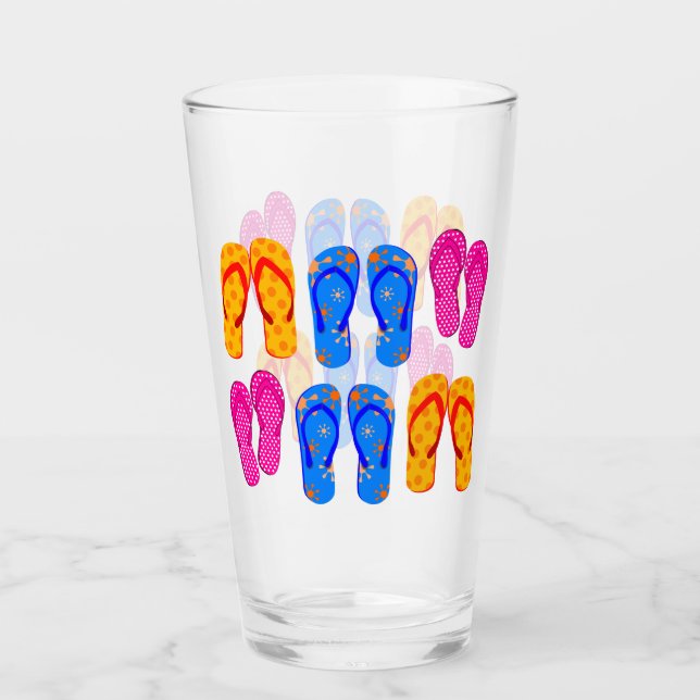 Strand Flip Flops Thongs Sandals Meer Glas (Vorderseite)