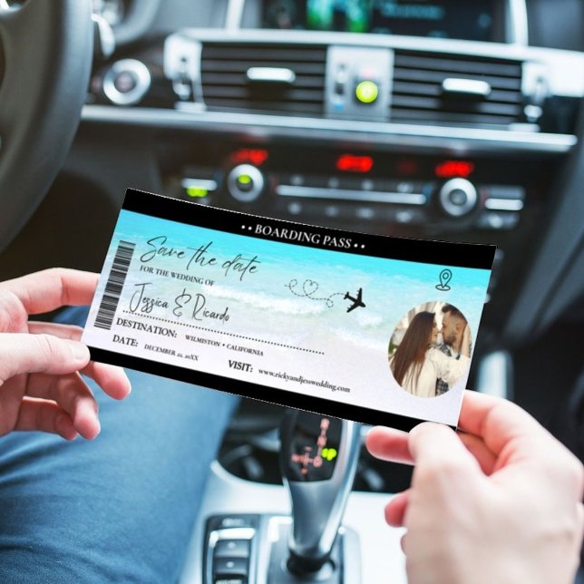 Strand Flugticket Hochzeit Save The Date (Von Creator hochgeladen)