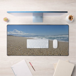 Strand Foto Surf und Sand Weiße Wolken Küste Schreibtischunterlage