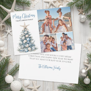 Strand Frohe Weihnachten Familienfoto