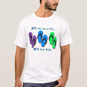 Strand-Gammler drehen Reinfälle um T-Shirt