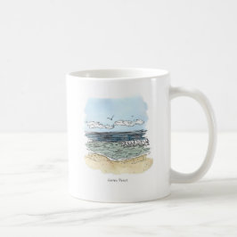 Strand-glückliche Platz-Tasse Kaffeetasse