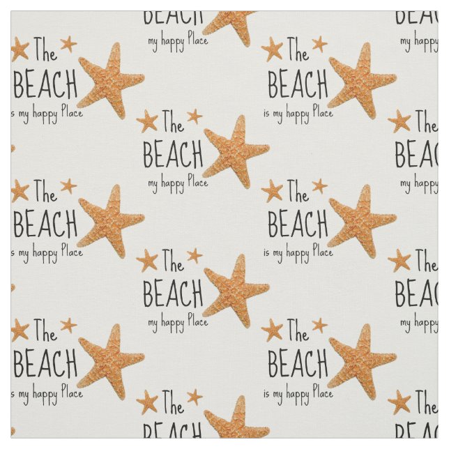 Strand-glückliches Platzstarfish-Gewebe Stoff (Muster)