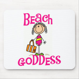 Strand-Göttin-T-Shirts und Geschenke Mousepad