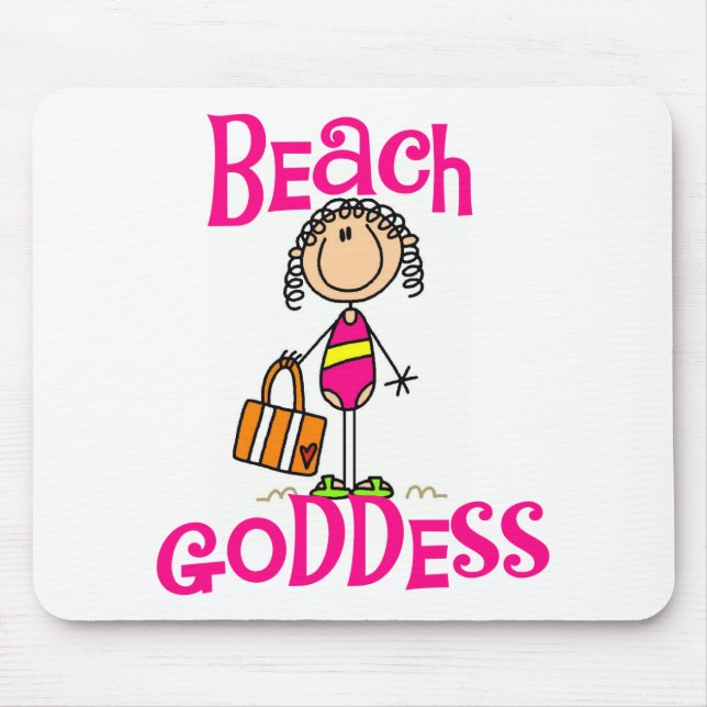 Strand-Göttin-T-Shirts und Geschenke Mousepad (Vorne)