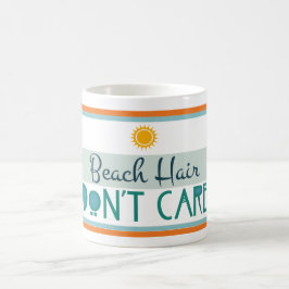Strand-Haar, interessieren sich nicht Kaffeetasse