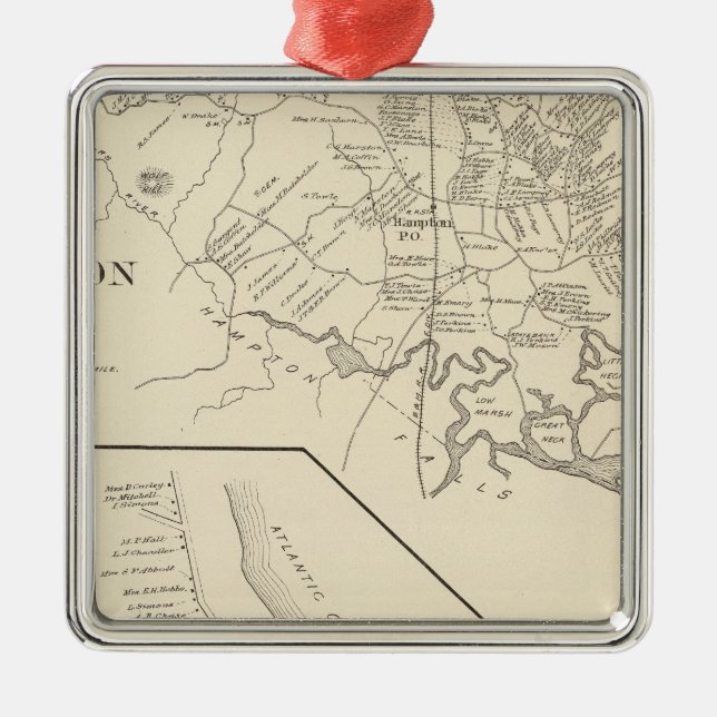 Strand Hamptons, Hampton Silbernes Ornament (Vorne)