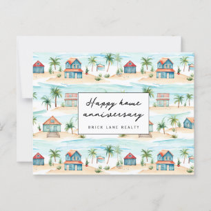 Strand Happy Home Jubiläumsimmobilien Postkarte